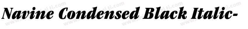 Navine Condensed Black Italic字体转换